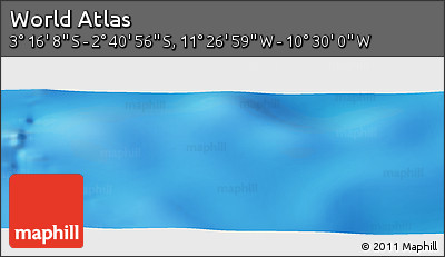 Physical Panoramic Map of the Area around 2° 58' 32" S, 10° 58' 29" W