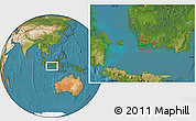 Satellite Location Map of the area around 2° 58' 32" S, 110° 34' 29" E