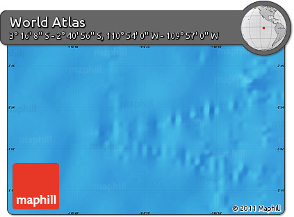 Physical Map of the Area around 2° 58' 32" S, 110° 25' 30" W