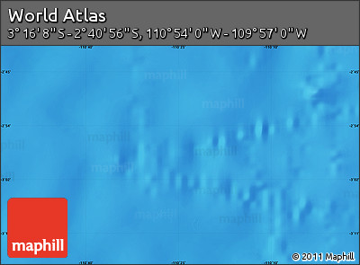 Physical Map of the Area around 2° 58' 32" S, 110° 25' 30" W