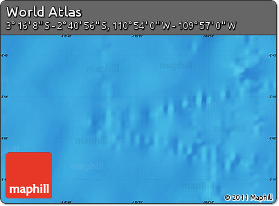 Physical Map of the Area around 2° 58' 32" S, 110° 25' 30" W