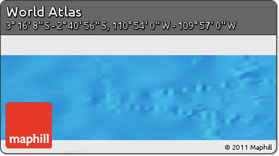 Physical Panoramic Map of the Area around 2° 58' 32" S, 110° 25' 30" W