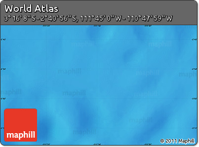 Physical Map of the Area around 2° 58' 32" S, 111° 16' 30" W