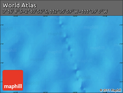 Physical Map of the Area around 2° 58' 32" S, 112° 7' 30" W