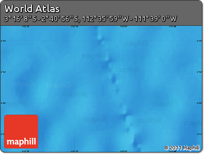 Physical Map of the Area around 2° 58' 32" S, 112° 7' 30" W