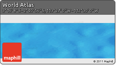 Physical Panoramic Map of the Area around 2° 58' 32" S, 112° 58' 29" W