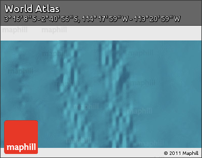 Satellite 3D Map of the Area around 2° 58' 32" S, 113° 49' 29" W