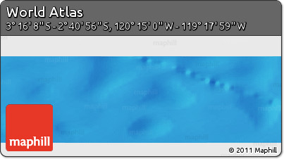 Physical Panoramic Map of the Area around 2° 58' 32" S, 119° 46' 30" W