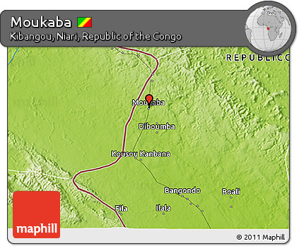 Physical 3D Map of Moukaba