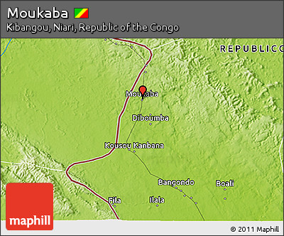 Physical 3D Map of Moukaba