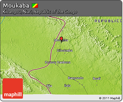 Physical 3D Map of Moukaba