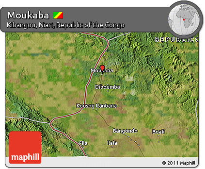Satellite 3D Map of Moukaba