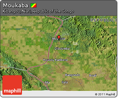 Satellite 3D Map of Moukaba