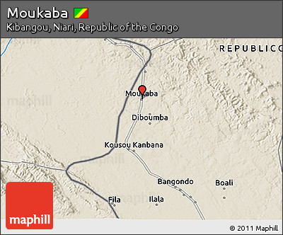 Shaded Relief 3D Map of Moukaba