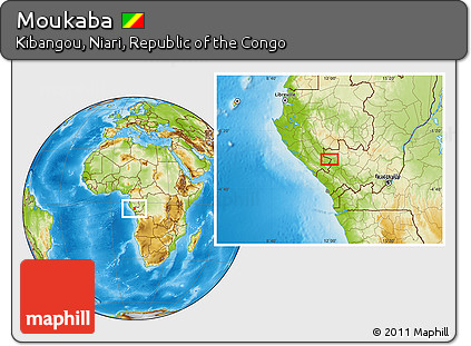 Physical Location Map of Moukaba