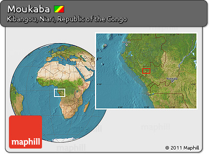 Satellite Location Map of Moukaba