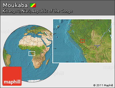 Satellite Location Map of Moukaba