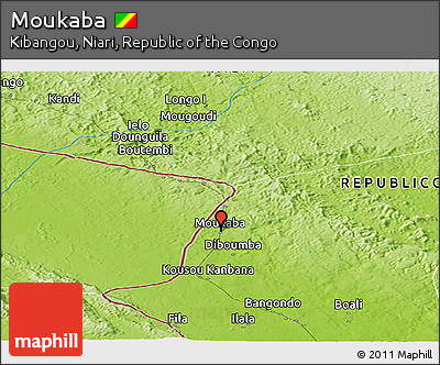 Physical Panoramic Map of Moukaba