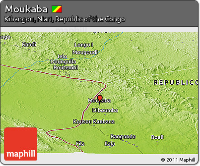 Physical Panoramic Map of Moukaba