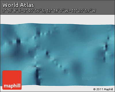 Satellite 3D Map of the Area around 2° 58' 32" S, 11° 49' 29" W