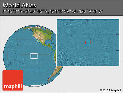 Satellite Location Map of the Area around 2° 58' 32" S, 120° 37' 30" W