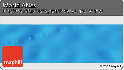 Physical Panoramic Map of the Area around 2° 58' 32" S, 120° 37' 30" W