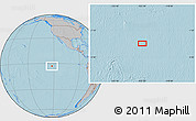 Gray Location Map of the area around 2° 58' 32" S, 122° 19' 29" W, hill shading