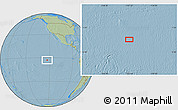 Savanna Style Location Map of the area around 2° 58' 32" S, 123° 10' 30" W, hill shading