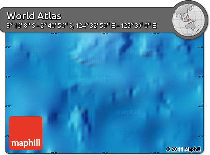 Physical Map of the Area around 2° 58' 32" S, 125° 1' 30" E