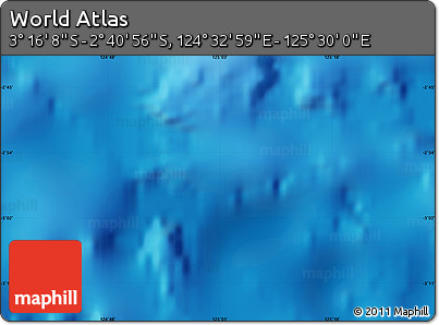 Physical Map of the Area around 2° 58' 32" S, 125° 1' 30" E