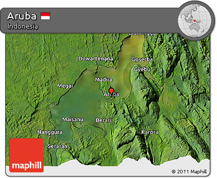 Satellite 3D Map of Aruba