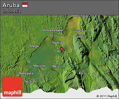 Satellite 3D Map of Aruba
