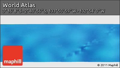 Physical Panoramic Map of the Area around 2° 58' 32" S, 133° 22' 30" W