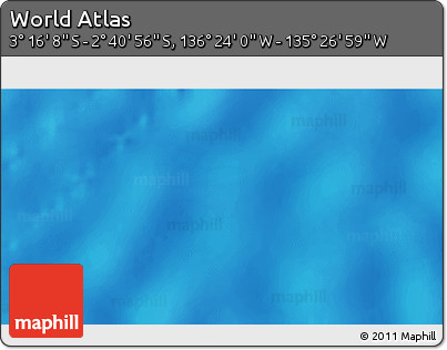 Physical 3D Map of the Area around 2° 58' 32" S, 135° 55' 30" W