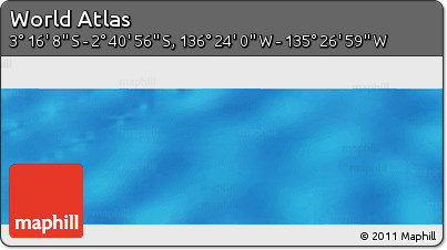 Physical Panoramic Map of the Area around 2° 58' 32" S, 135° 55' 30" W