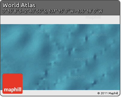 Satellite 3D Map of the Area around 2° 58' 32" S, 136° 46' 30" W