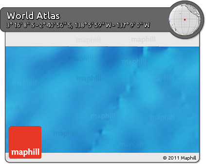 Physical 3D Map of the Area around 2° 58' 32" S, 137° 37' 30" W
