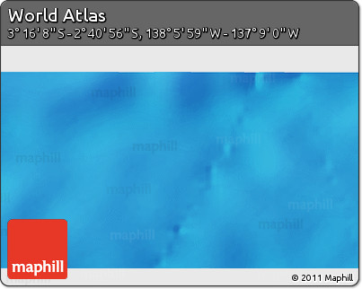 Physical 3D Map of the Area around 2° 58' 32" S, 137° 37' 30" W