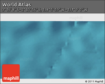 Satellite 3D Map of the Area around 2° 58' 32" S, 137° 37' 30" W