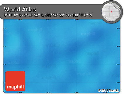 Physical Map of the Area around 2° 58' 32" S, 138° 28' 29" W
