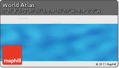 Physical Panoramic Map of the Area around 2° 58' 32" S, 138° 28' 29" W