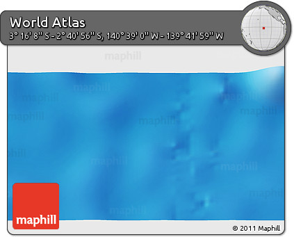 Physical 3D Map of the Area around 2° 58' 32" S, 140° 10' 30" W