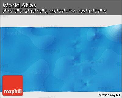 Political 3D Map of the Area around 2° 58' 32" S, 140° 10' 30" W