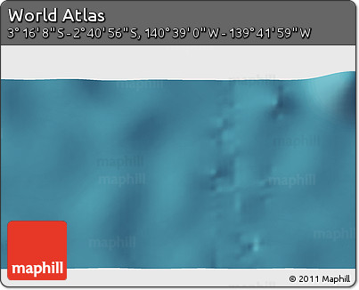 Satellite 3D Map of the Area around 2° 58' 32" S, 140° 10' 30" W