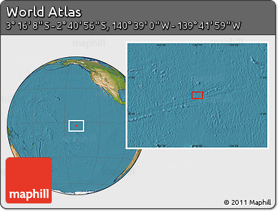 Satellite Location Map of the Area around 2° 58' 32" S, 140° 10' 30" W