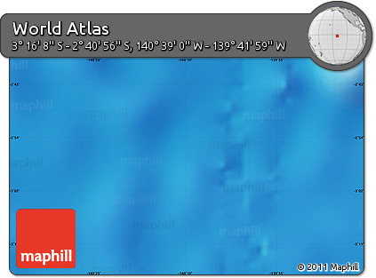 Physical Map of the Area around 2° 58' 32" S, 140° 10' 30" W