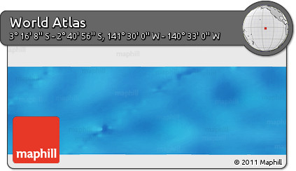 Physical Panoramic Map of the Area around 2° 58' 32" S, 141° 1' 30" W