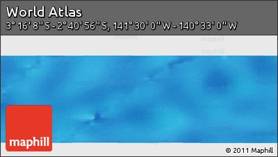 Physical Panoramic Map of the Area around 2° 58' 32" S, 141° 1' 30" W