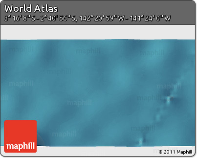 Satellite 3D Map of the Area around 2° 58' 32" S, 141° 52' 30" W