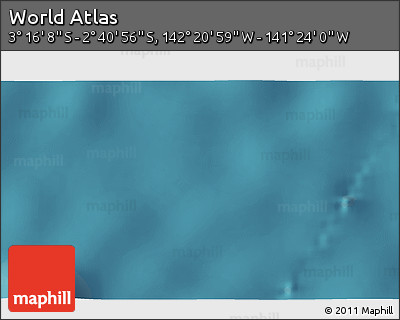 Satellite 3D Map of the Area around 2° 58' 32" S, 141° 52' 30" W